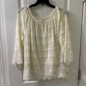 Skye's the Limit Cream Lace Blouse